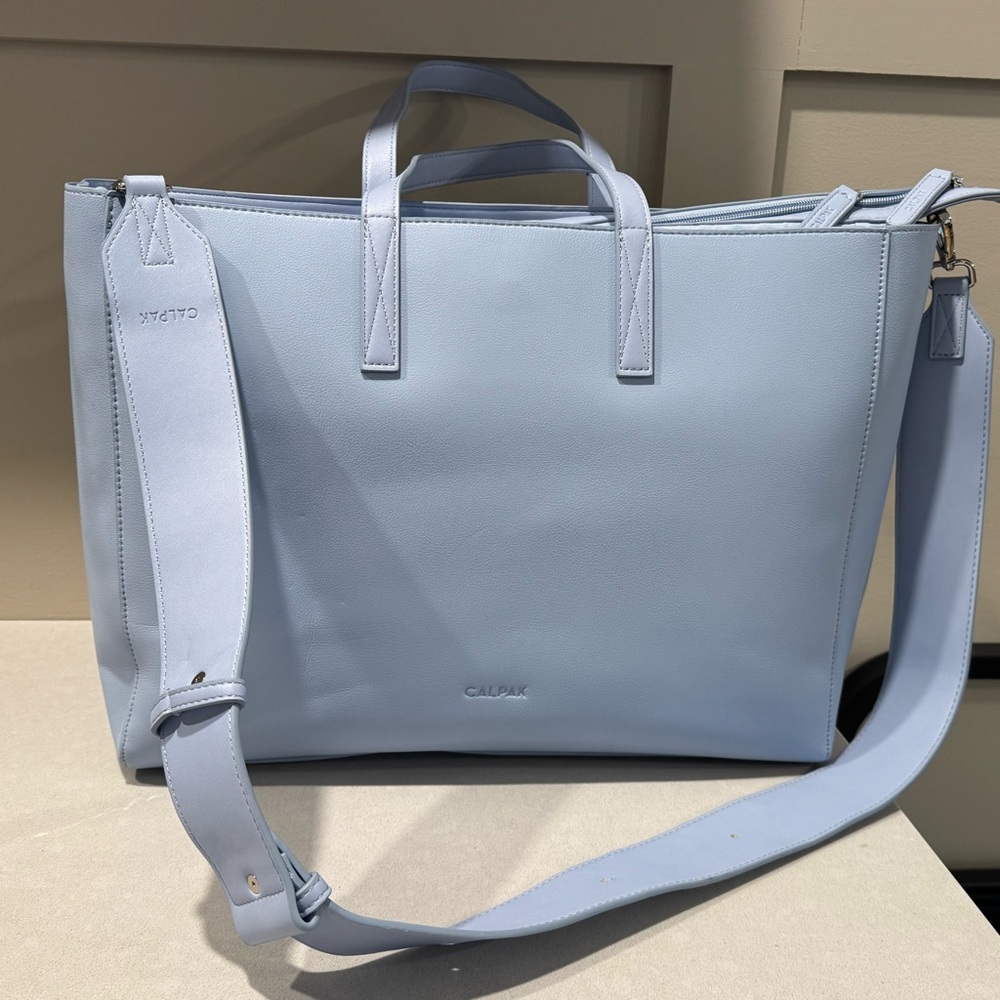 Calpak Light Blue laptop Bag